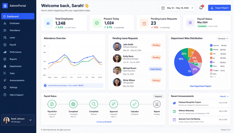 Admin Portal project preview